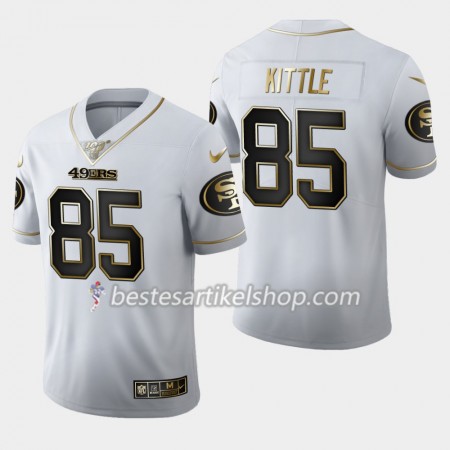 Herren San Francisco 49ers Trikot George Kittle 85 Nike Weiß Golden Edition 100th